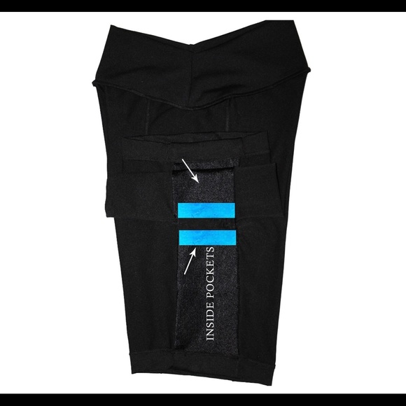 KAMIT Womens Black BIKER Shorts Size XL Friction Free Pockets For Icepacks - Picture 3 of 7